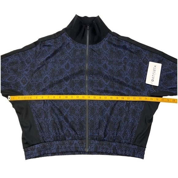 Athleta Brooklyn Track Bomber Python Reptile Print Jacket Size L NEW - Picture 5 of 10